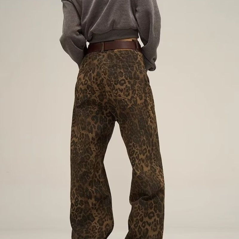 Vintage Leopard Print Jeans.